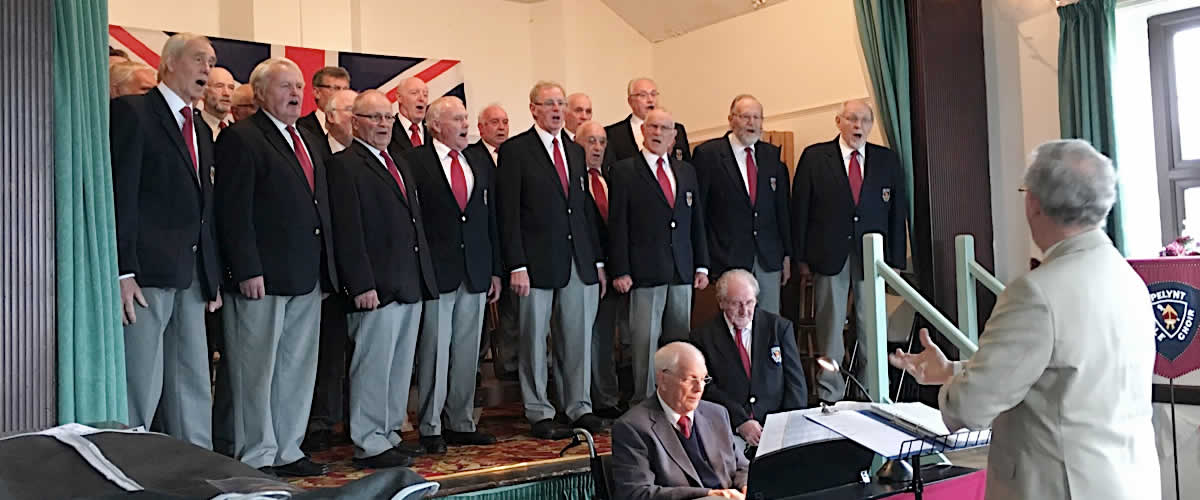 Pelynt Choir performing at Whitecross Village Hall